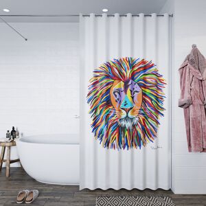 Croydex Waterproof Fun Patterned Shower Curtain - Lewis Mczoo By Steven Brown Art Croydex Waterproof Fun Patterned Shower Curtain - Lewis Mczoo By Steven Brown Art