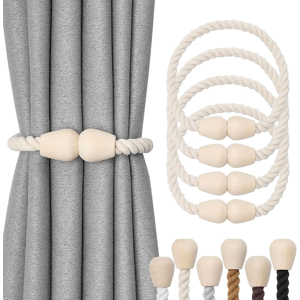 Does Not Apply 4 Pack Wooden Magnetic Curtain Tiebacks Elegant Boho Home Decoration Drape Tie B Does Not Apply 4 Pack Wooden Magnetic Curtain Tiebacks Elegant Boho Home Decoration Drape Tie B
