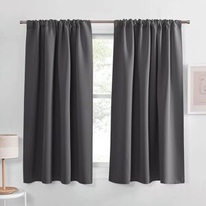Pony Dance Bedroom Blackout Curtains 45 Inch Length - Rod Pocket Grey Short The Pony Dance Bedroom Blackout Curtains 45 Inch Length - Rod Pocket Grey Short The