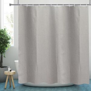 Yisure Extra Long Linen Textured Shower Curtain 220cm Drop, Heavy Duty Fabric S Yisure Extra Long Linen Textured Shower Curtain 220cm Drop, Heavy Duty Fabric S