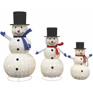 Vidaxl Christmas Snowman Family 3 Pcs Warm White 81 X 60 X 125 Cm, Living Room, Vidaxl Christmas Snowman Family 3 Pcs Warm White 81 X 60 X 125 Cm, Living Room,