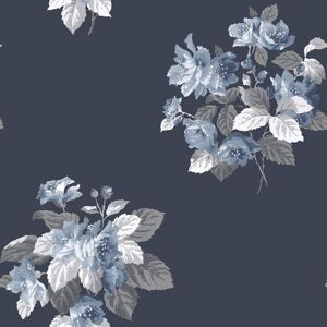 G78498 - Secret Garden Classic Bouquet Navy Choke, Blues Galerie Wallpaper G78498 - Secret Garden Classic Bouquet Navy Choke, Blues Galerie Wallpaper