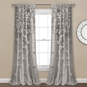 Lush Decor Riley Window Curtain Sheer Ruffled Textured Bow Window Panel For Livi Lush Decor Riley Window Curtain Sheer Ruffled Textured Bow Window Panel For Livi
