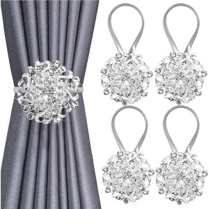 Does Not Apply Curtain Tie Backs, 4 Pack Sparkling Magnetic Curtain Tiebacks, Crystal Window Cu Does Not Apply Curtain Tie Backs, 4 Pack Sparkling Magnetic Curtain Tiebacks, Crystal Window Cu