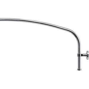 Croydex Luxury Chrome Curved Shower Curtain Rod - Modern L-Shaped Shower Rod, Q Croydex Luxury Chrome Curved Shower Curtain Rod - Modern L-Shaped Shower Rod, Q
