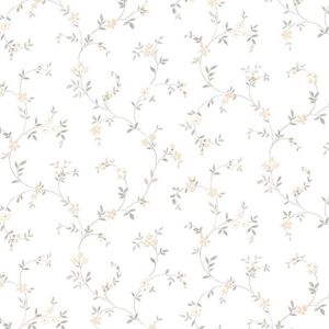 Ck36604 - Kitchen Style 3 Floral Trail Beige Cream White Galerie Wallpaper Ck36604 - Kitchen Style 3 Floral Trail Beige Cream White Galerie Wallpaper