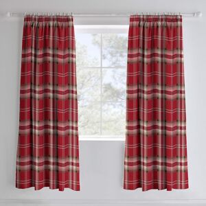 Catherine Lansfield Kelso Check 66x72 Inch Lined Pencil Pleat Curtains Two Pane Catherine Lansfield Kelso Check 66x72 Inch Lined Pencil Pleat Curtains Two Pane