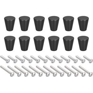 Does Not Apply 20x23mm Drawer Knobs, 12pcs Aluminum Alloy Wardrobe Pull Handles Black Does Not Apply 20x23mm Drawer Knobs, 12pcs Aluminum Alloy Wardrobe Pull Handles Black