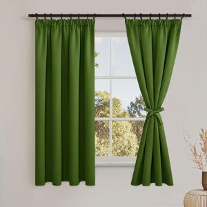 Dwcn Green Blackout Curtains For Bedroom Thermal Room Darkening Drapes, Pencil Dwcn Green Blackout Curtains For Bedroom Thermal Room Darkening Drapes, Pencil