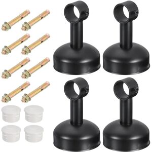 Uxcell 4 Set Ceiling Mount Curtain Rod Bracket, 25x100mm Stainless Steel Rod Holders Uxcell 4 Set Ceiling Mount Curtain Rod Bracket, 25x100mm Stainless Steel Rod Holders