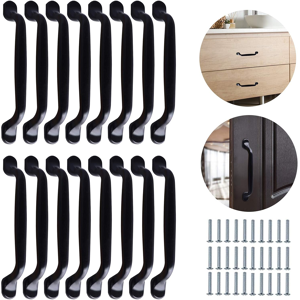 Does Not Apply 16 Pcs Cabinet Handles 128mm Black Pull Handles For Cupboards Kitchen Handles Wi Does Not Apply 16 Pcs Cabinet Handles 128mm Black Pull Handles For Cupboards Kitchen Handles Wi