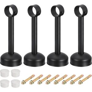 Uxcell 4 Set Ceiling Mount Curtain Rod Bracket, 32x200mm Stainless Steel Rod Holders Uxcell 4 Set Ceiling Mount Curtain Rod Bracket, 32x200mm Stainless Steel Rod Holders