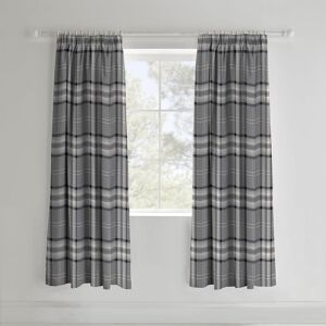 Catherine Lansfield Kelso Check 66x72 Inch Lined Pencil Pleat Curtains Two Pane Catherine Lansfield Kelso Check 66x72 Inch Lined Pencil Pleat Curtains Two Pane