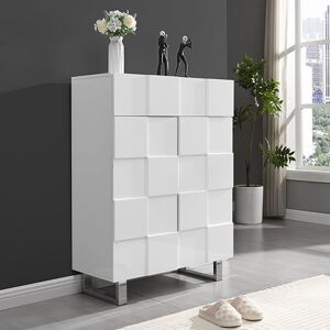 Furniture In Fashion Aspen High Gloss Shoe Cabinet With 2 Doors 1 Drawer In White Furniture In Fashion Aspen High Gloss Shoe Cabinet With 2 Doors 1 Drawer In White