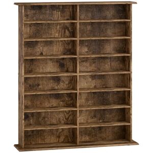 Homcom Cd Storage Unit Dvd Tower Blu-Ray Storage Shelf For Office Rustic Brown Homcom Cd Storage Unit Dvd Tower Blu-Ray Storage Shelf For Office Rustic Brown