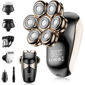 Rossifur Men's Electric Bald Razor - 5-in-1 Waterproof Head Shaver Rossifur Men's Electric Bald Razor - 5-in-1 Waterproof Head Shaver