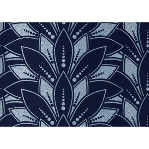 1838 Wallcoverings 1907-139-01 - Elodie Art Deco Leaf Flock Midnight Black 1838 Wallpaper 1838 Wallcoverings 1907-139-01 - Elodie Art Deco Leaf Flock Midnight Black 1838 Wallpaper