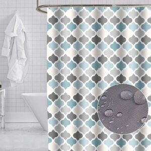 Tennove Shower Curtain 240 X 200cm Mildew Resistant Geometric Thick Polyester F Tennove Shower Curtain 240 X 200cm Mildew Resistant Geometric Thick Polyester F