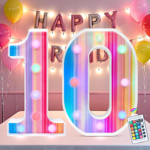 Does Not Apply Rainbow Light Up Numbers, Colorful Led Number Lights 10th Birthday Decorations, Does Not Apply Rainbow Light Up Numbers, Colorful Led Number Lights 10th Birthday Decorations,