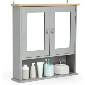 Taylor Grey Bathroom Mirror Cabinet Wall Mounted Storage Unit Cupboard Door Shelves Taylor Grey Bathroom Mirror Cabinet Wall Mounted Storage Unit Cupboard Door Shelves