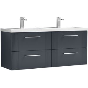 Balterley Wall Hung Bathroom Vanity Basin Unit, Double Basin 1200mm, Dark Grey Balterley Wall Hung Bathroom Vanity Basin Unit, Double Basin 1200mm, Dark Grey