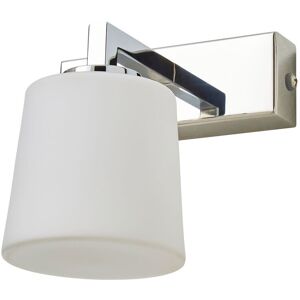 Litecraft Nith Wall Light Bathroom Ip44 1 Arm With White Shade- Chrome Clearance Litecraft Nith Wall Light Bathroom Ip44 1 Arm With White Shade- Chrome Clearance