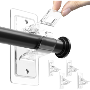 Does Not Apply 4 Pack Curtain Rod Brackets Without Drilling, Self-Adhesive Curtain Rod Holders, Does Not Apply 4 Pack Curtain Rod Brackets Without Drilling, Self-Adhesive Curtain Rod Holders,