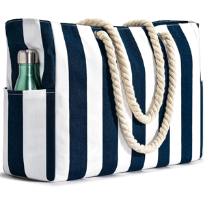 Does Not Apply Large Beach Bag Stripe Tote Bag With Zip Beach Bags For Women Waterproof Shoppin Does Not Apply Large Beach Bag Stripe Tote Bag With Zip Beach Bags For Women Waterproof Shoppin