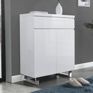 Furniture In Fashion Sydney High Gloss Shoe Cabinet With 2 Door 1 Drawer In White Furniture In Fashion Sydney High Gloss Shoe Cabinet With 2 Door 1 Drawer In White