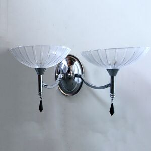 Litecraft Senza Wall Light 2 Arm With Frosted Shades - Polished Chrome Clearance Litecraft Senza Wall Light 2 Arm With Frosted Shades - Polished Chrome Clearance