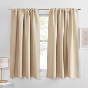 Pony Dance Beige Short Thermal Curtains 45 Inch Length - Kitchen/bedroom Curtai Pony Dance Beige Short Thermal Curtains 45 Inch Length - Kitchen/bedroom Curtai