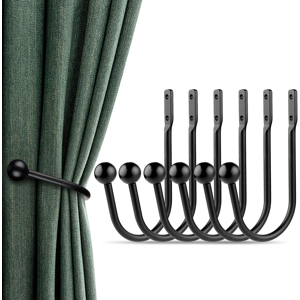 Does Not Apply Curtain Holdbacks, 6 Pcs Curtains Holder Wall Mounted Drapery Tiebacks Retro Win Does Not Apply Curtain Holdbacks, 6 Pcs Curtains Holder Wall Mounted Drapery Tiebacks Retro Win