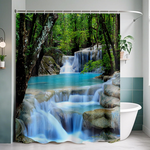 Does Not Apply Shower Curtain With 12 Hooks, Waterproof Polyester Fabric Bathroom Bathtub Showe Does Not Apply Shower Curtain With 12 Hooks, Waterproof Polyester Fabric Bathroom Bathtub Showe