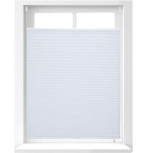 Relaxdays White Pleated Blinds Semi-Transparent Roller Shades Lightweight Easy Install - Roller Blinds Relaxdays White Pleated Blinds Semi-Transparent Roller Shades Lightweight Easy Install - Roller Blinds