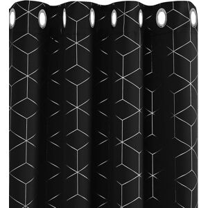 Deconovo Eyelet Blackout Curtains 72 Inch Drop, Diamond Foil Printed Thermal In Deconovo Eyelet Blackout Curtains 72 Inch Drop, Diamond Foil Printed Thermal In