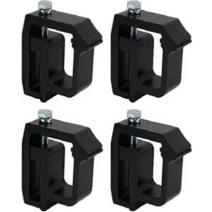Tiardey 4pcs Truck Cap Mounting Clamps For Bed Rack And Canopy Brackets - Black Tiardey 4pcs Truck Cap Mounting Clamps For Bed Rack And Canopy Brackets - Black