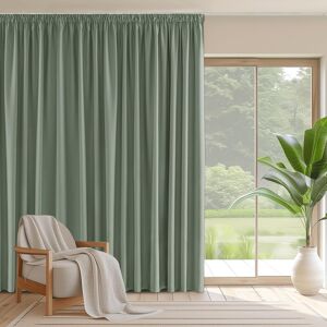 Pony Dance Extra Long Thermal Blackout Curtain - Sage Green Room Divider Curtai Pony Dance Extra Long Thermal Blackout Curtain - Sage Green Room Divider Curtai