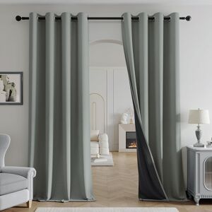 Beauoop Blackout Curtains For Living Room Grey Curtains 90 Drop Herringbone Tex Beauoop Blackout Curtains For Living Room Grey Curtains 90 Drop Herringbone Tex