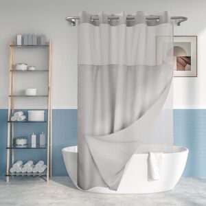 River Dream Long No Hook Slub Textured Shower Curtain With Snap-In Peva Liner Set - 71" X 8 River Dream Long No Hook Slub Textured Shower Curtain With Snap-In Peva Liner Set - 71" X 8