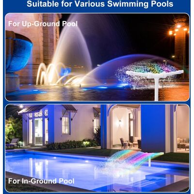 Dual Head Solar Pool Fountain With Led Lights For Night Pools Excellent Dual Head Solar Pool Fountain With Led Lights For Night Pools Excellent