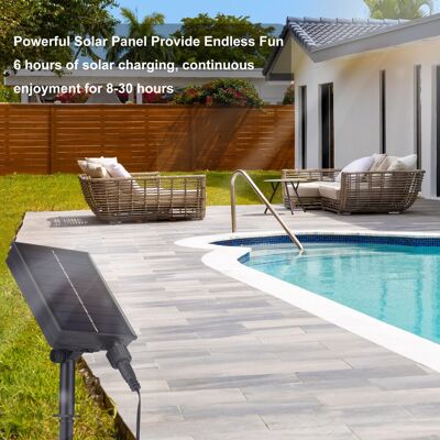 2 Solar Pool Fountain Dual Head With Led Lights For In-Ground Pools 2 Solar Pool Fountain Dual Head With Led Lights For In-Ground Pools