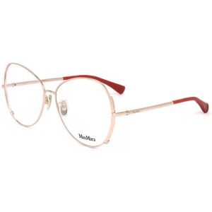 Max Mara Maxmara Mm5001 H 028 Shiny Rose Gold 57/14/140 Woman Eyewear Frame Max Mara Maxmara Mm5001 H 028 Shiny Rose Gold 57/14/140 Woman Eyewear Frame