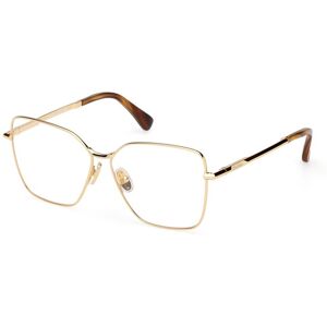 Max Mara Maxmara Mm5187 030 Shiny Deep Gold 55/12/140 Woman Eyewear Frame Max Mara Maxmara Mm5187 030 Shiny Deep Gold 55/12/140 Woman Eyewear Frame