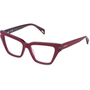 Police Vplt03 0j61 Top Bordeaux+rosso Trasparente 54/16/140 Woman Eyewear Frame Police Vplt03 0j61 Top Bordeaux+rosso Trasparente 54/16/140 Woman Eyewear Frame