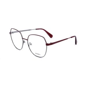 Max&co. Mo5089 069 Shiny Bordeaux 54/17/140 Woman Eyewear Frame Max&co. Mo5089 069 Shiny Bordeaux 54/17/140 Woman Eyewear Frame