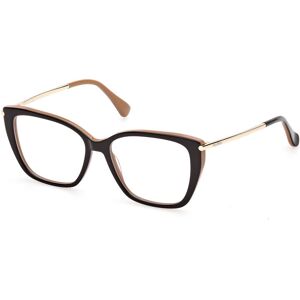 Max Mara Maxmara Mm5007 050 Dark Brown/monocolor 53/15/145 Woman Eyewear Frame Max Mara Maxmara Mm5007 050 Dark Brown/monocolor 53/15/145 Woman Eyewear Frame