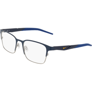 Nike 8185 410 Matte Midnight Navy/silver 56/20/145 Male Eyewear Frame Nike 8185 410 Matte Midnight Navy/silver 56/20/145 Male Eyewear Frame