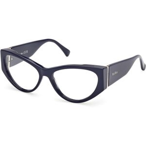 Max Mara Maxmara Mm5174 090 Shiny Blue 55/15/135 Woman Eyewear Frame Max Mara Maxmara Mm5174 090 Shiny Blue 55/15/135 Woman Eyewear Frame