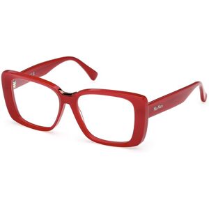 Max Mara Maxmara Mm5208 066 Shiny Light Red 53/15/140 Woman Eyewear Frame Max Mara Maxmara Mm5208 066 Shiny Light Red 53/15/140 Woman Eyewear Frame