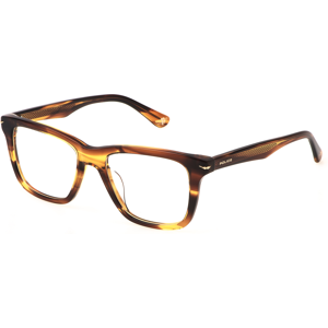 Police Vpln19 09n3 Marrone Striato Lucido 50/17/140 Man Eyewear Frame Police Vpln19 09n3 Marrone Striato Lucido 50/17/140 Man Eyewear Frame